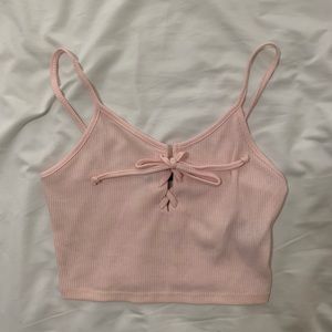 Baby pink crop top